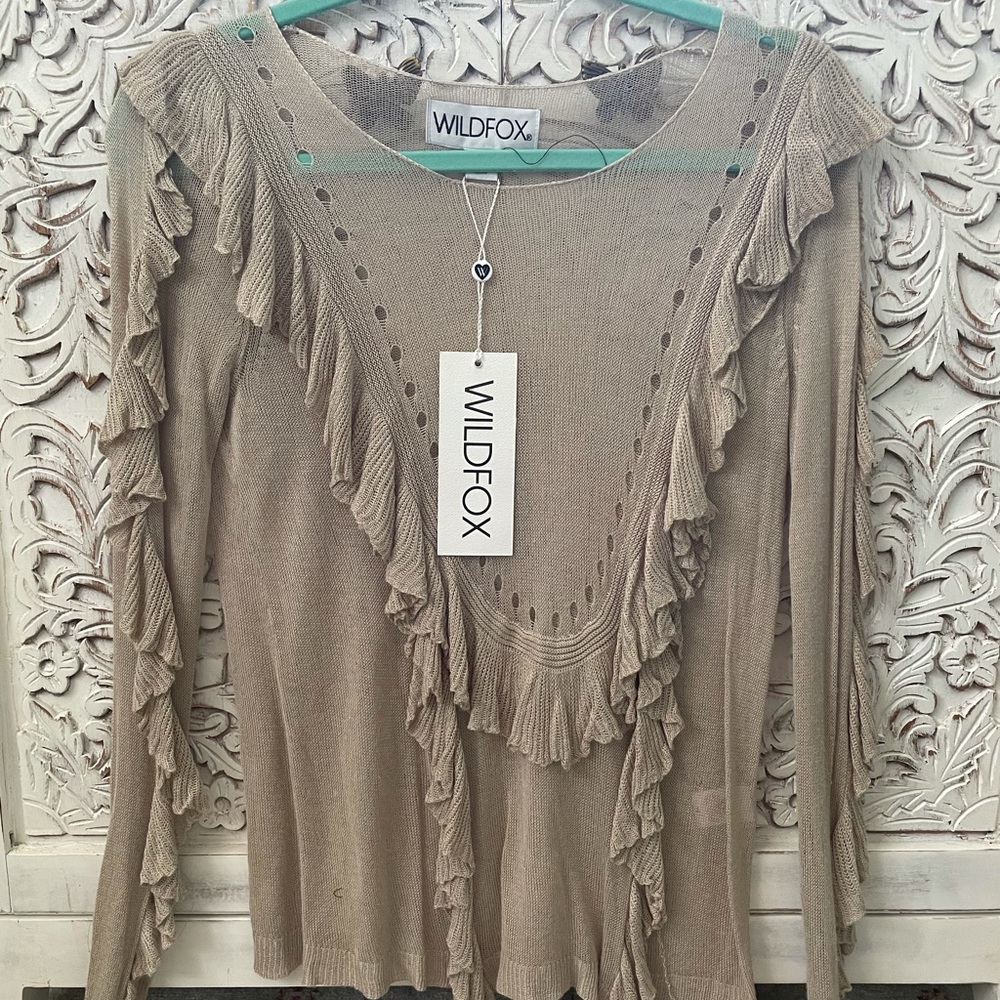 Wildfox Ruffled Sweater